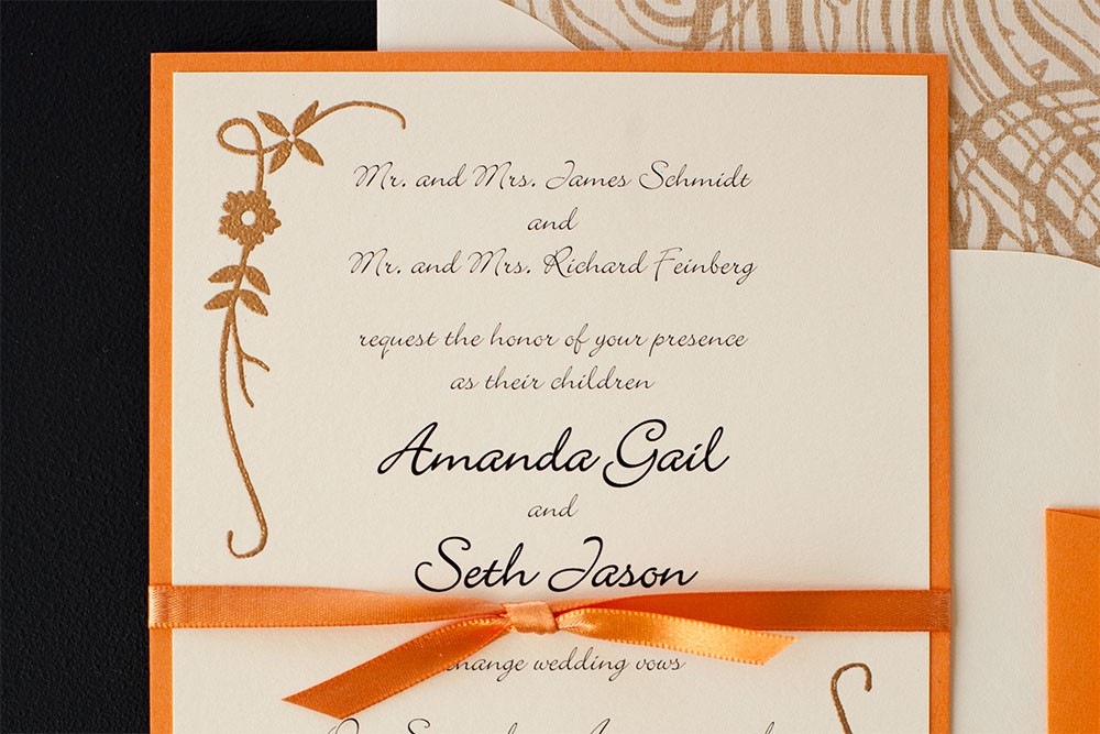 Golden Vines Wedding Invitations