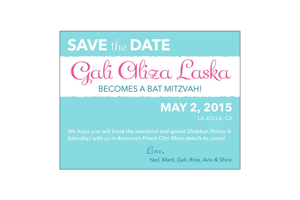 Invitation Suite Photo: Pretty in Pink Bat Mitzvah